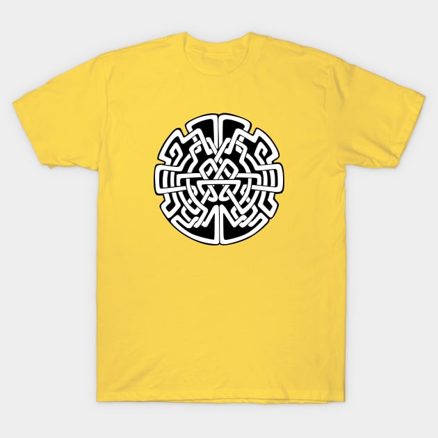 Celtic Tribal Abstract Art | Celtic Maze Interlocking Puzzle T-Shirt by DesignsbyZazz